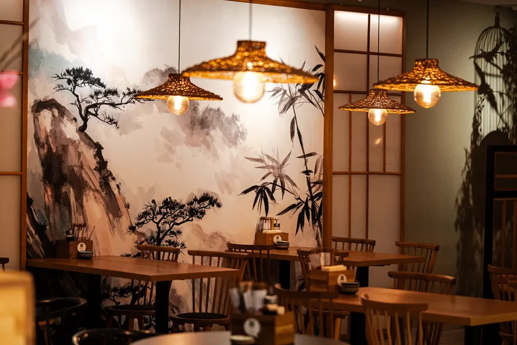 Asiana sushi & sake bar inredning mektagonen